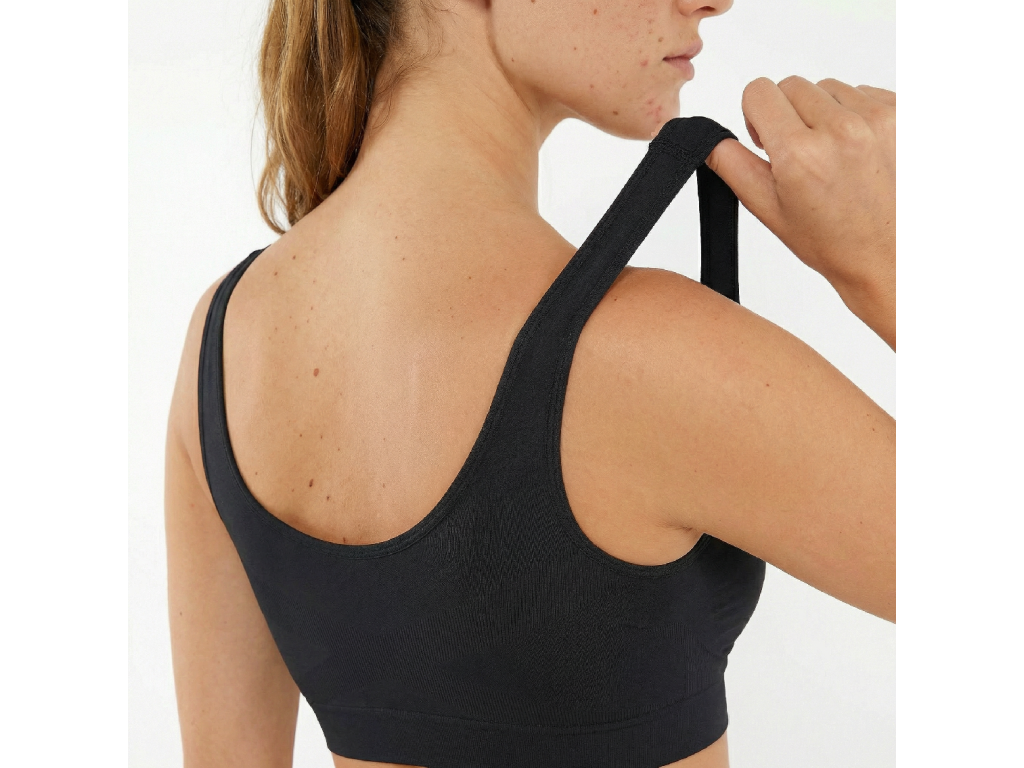 Gently Shaping Seamless Bra Without Underwire, BLACK Size: L