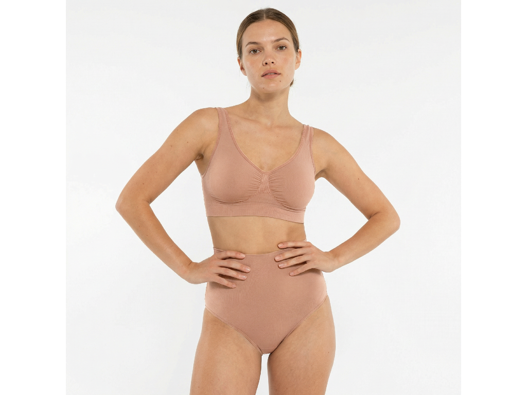 Gently Shaping Seamless Bra Without Underwire, DARK NUDE 3XL