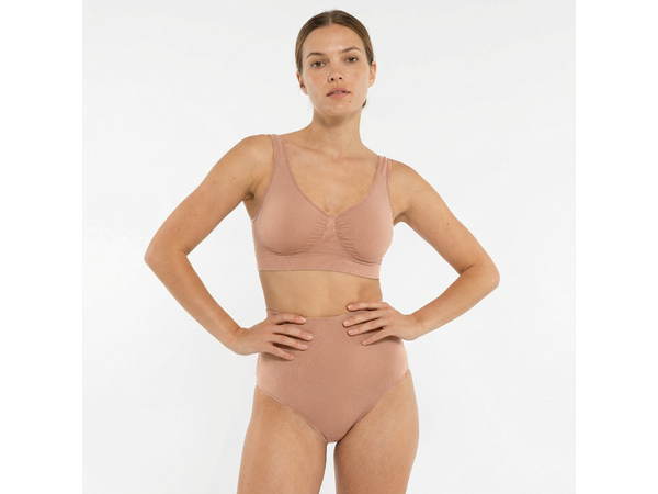 Gently Shaping Seamless Bra Without Underwire, DARK NUDE 3XL