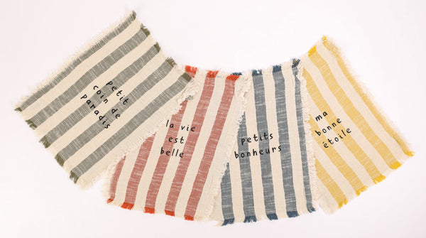 Set of 4 Hand Towels Little Paradise (Stripes)