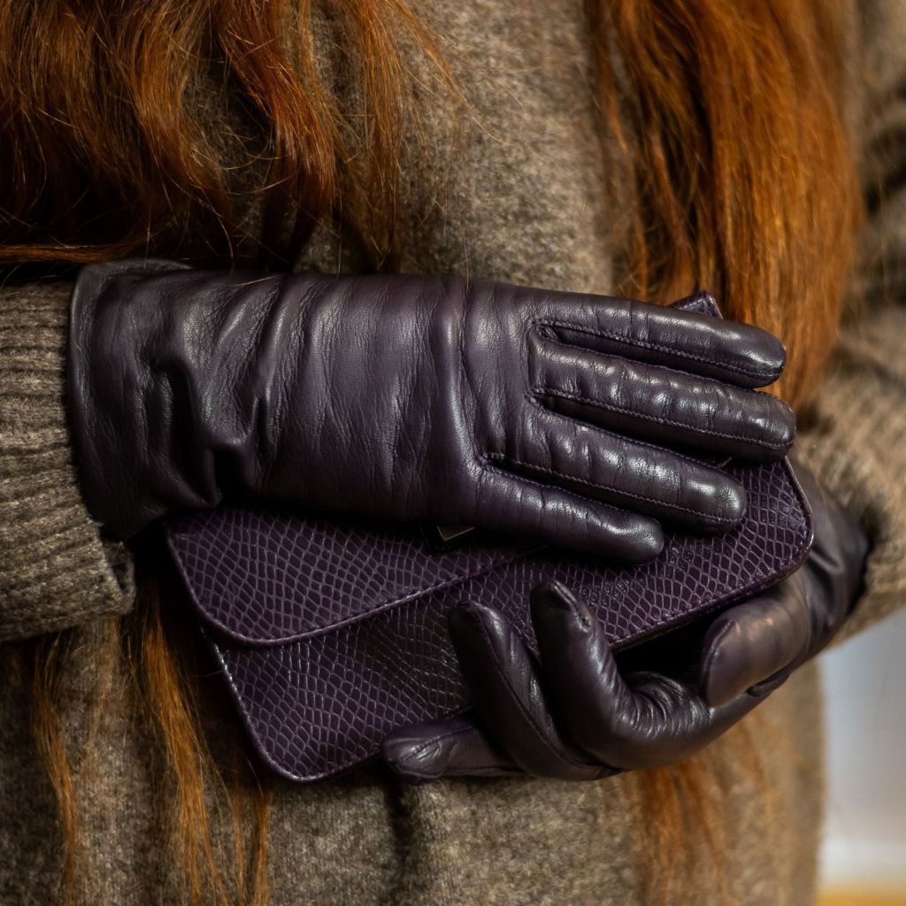 Luxury Women's Smooth Gloves with Cashmere