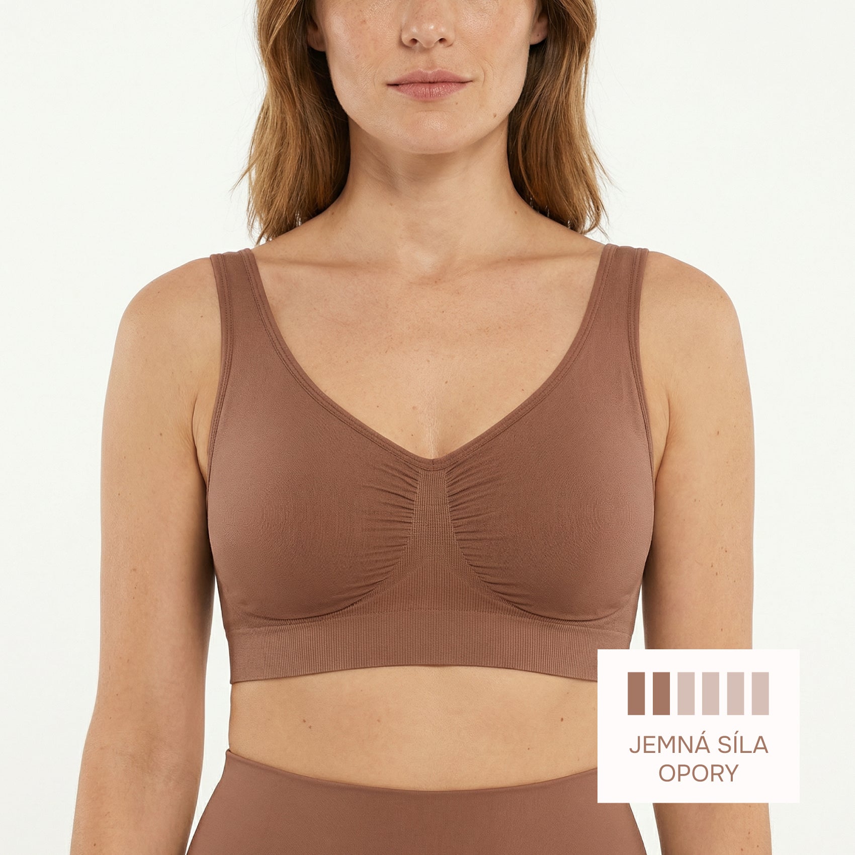 Gently Shaping Seamless Bra Without Underwire, LIGHT BROWN Size: 3XL