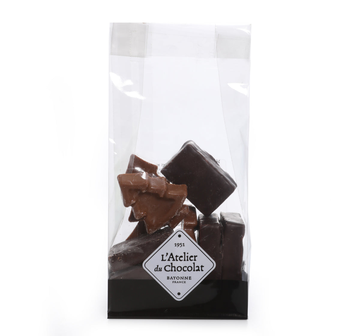 Bocados de Praliné de Chocolate con Leche, Blanco y Caramelo