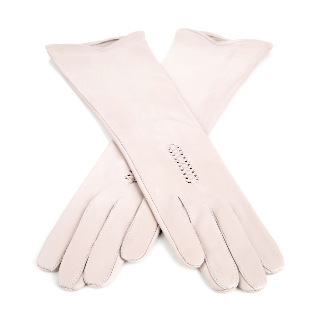 Long Women's Leather Gloves Without Lining