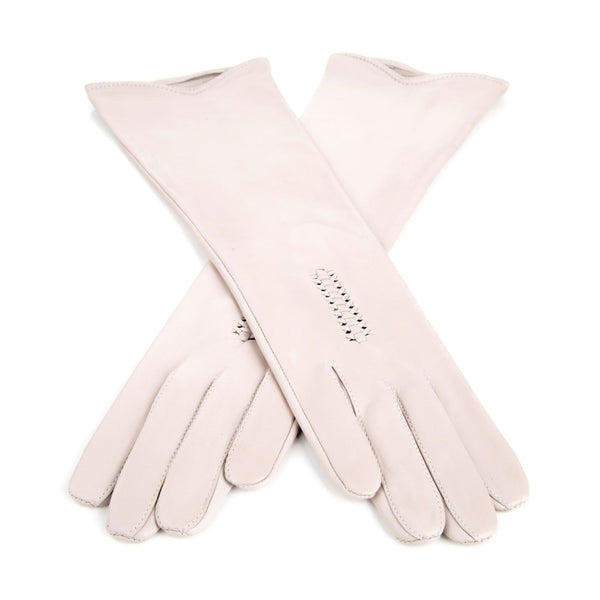 Long Women's Leather Gloves Without Lining