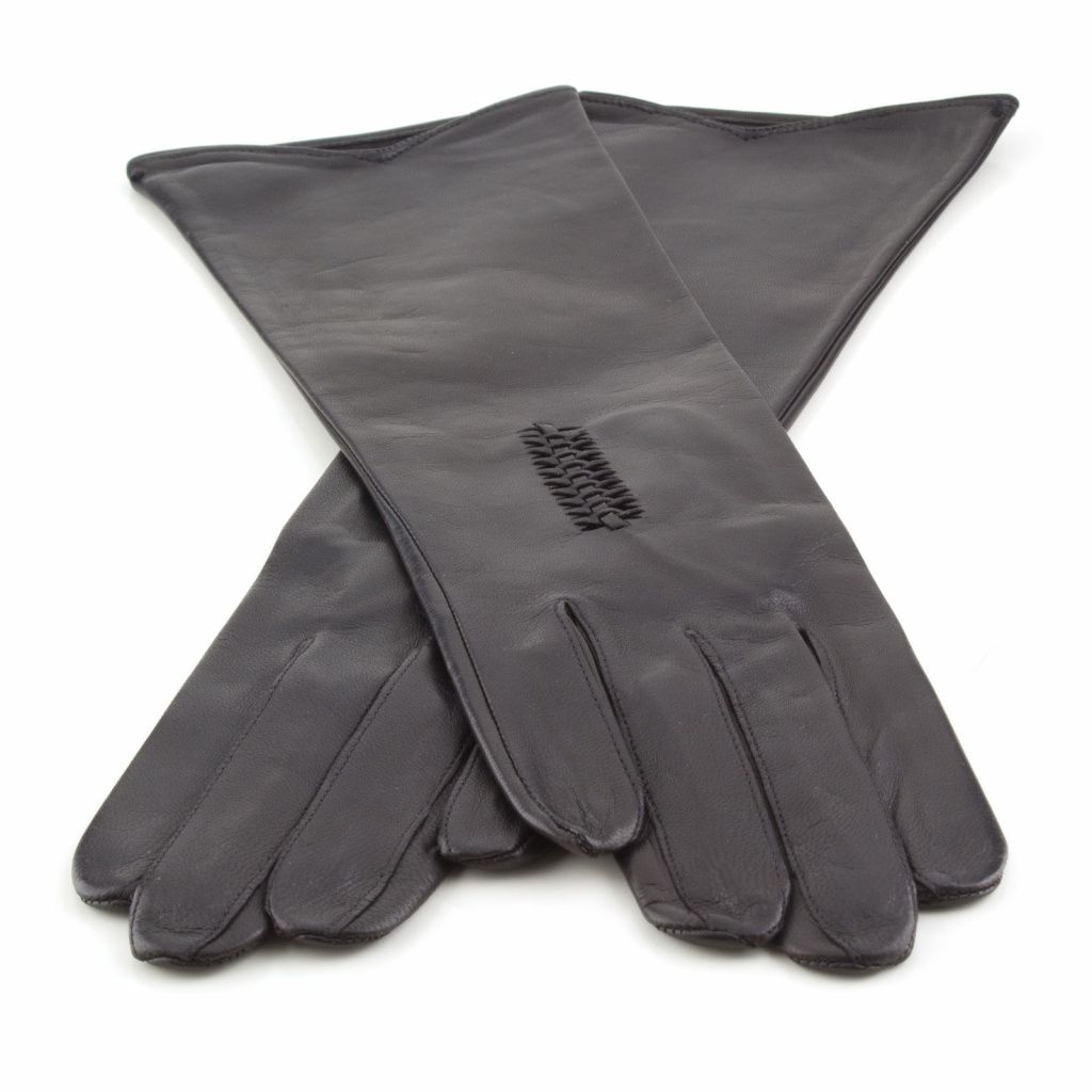 Long Women's Leather Gloves Without Lining