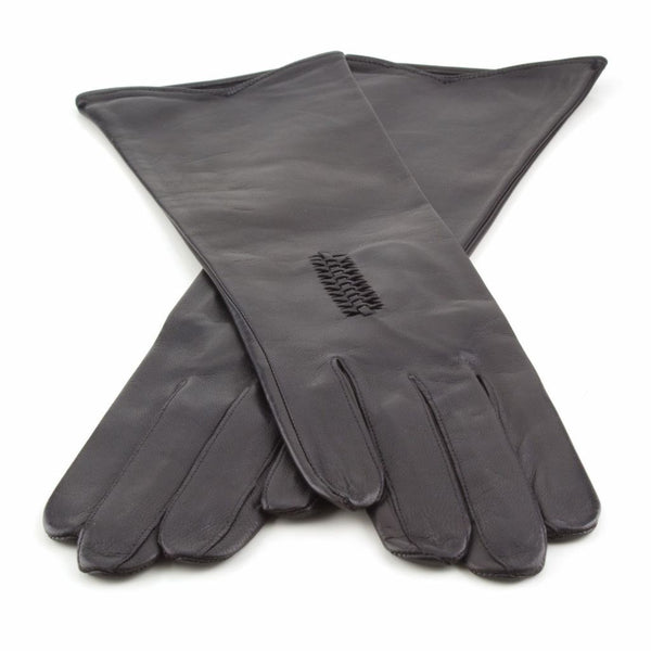 Long Women's Leather Gloves Without Lining