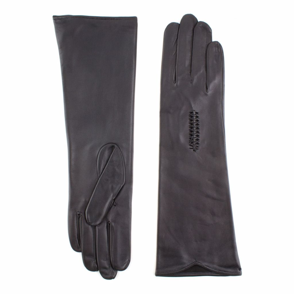 Long Women's Leather Gloves Without Lining