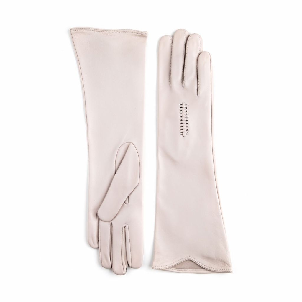 Long Women's Leather Gloves Without Lining