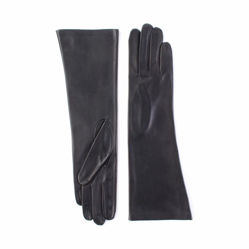 Women's Leather Forearm Gloves with Cashmere Lining