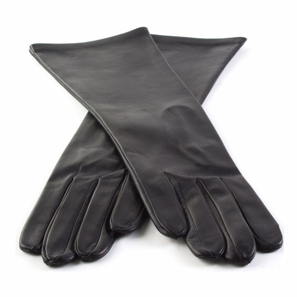 Women's Leather Forearm Gloves with Cashmere Lining