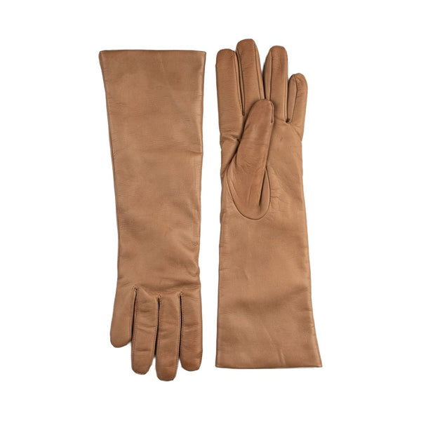 Women's Leather Forearm Gloves with Cashmere Lining