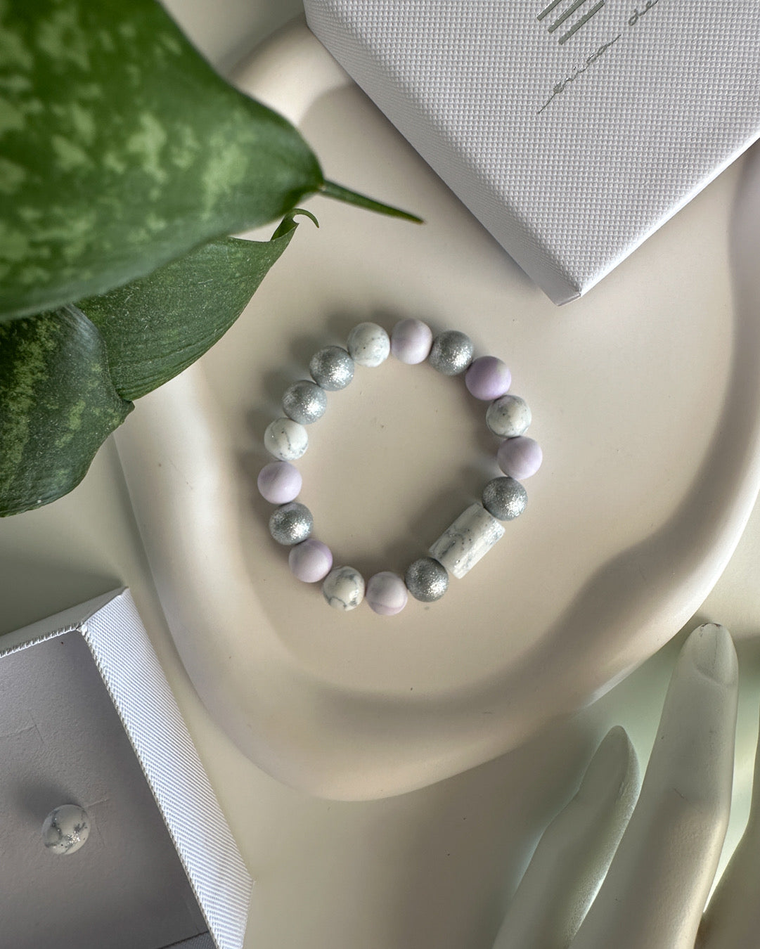 Bracelet, earrings | BULB LIMITED | lilac, silver