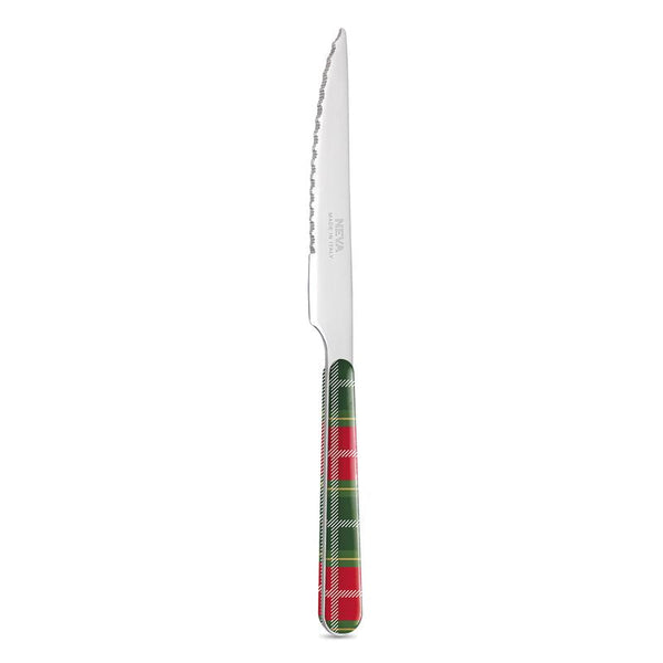 6 Steak Knives - Red Green Tartan BD14276