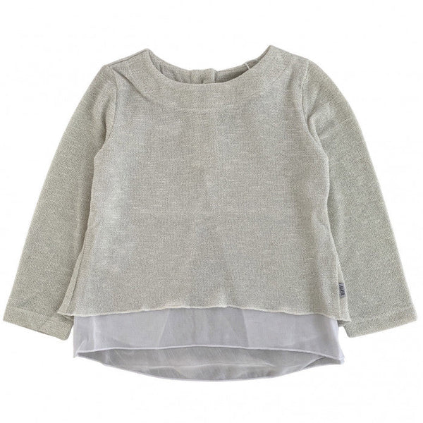 GEORGETTE DETAIL SWEATER
