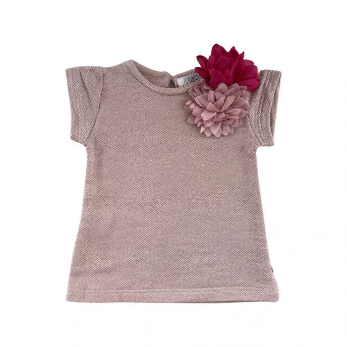 PINK FLEECE TRAPEZE DRESS