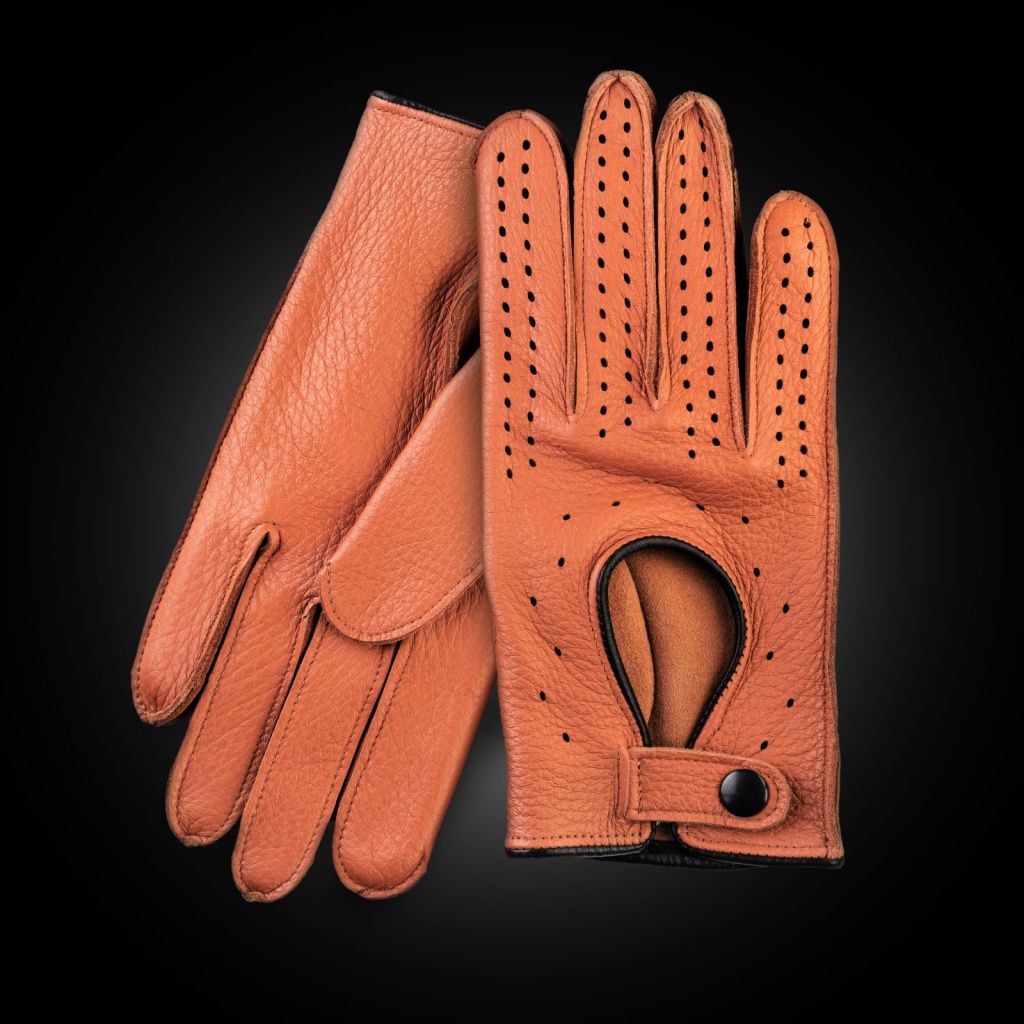 Men's Leather Driving Gloves Made from American Deer