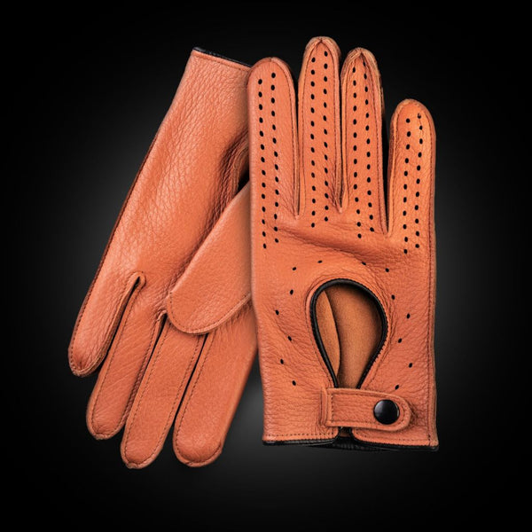 Men's Leather Driving Gloves Made from American Deer