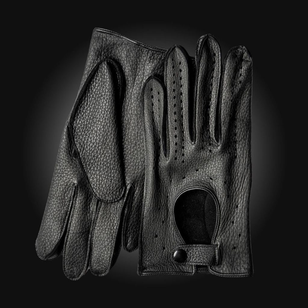 Men's Leather Driving Gloves Made from American Deer