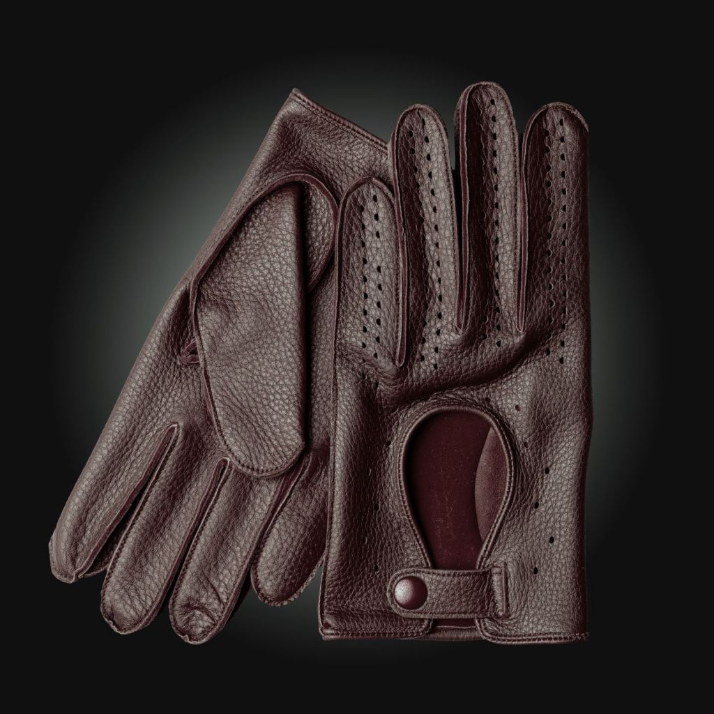 Men's Leather Driving Gloves Made from American Deer