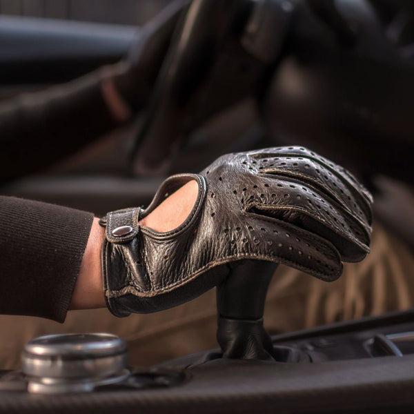 Men's Leather Driving Gloves Made from American Deer