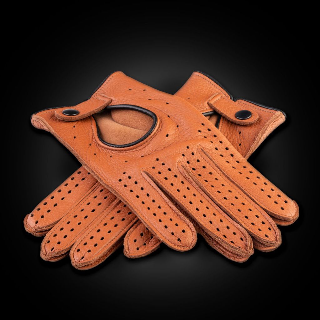 Men's Leather Driving Gloves Made from American Deer