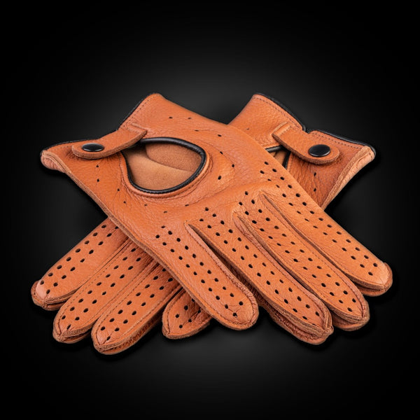Men's Leather Driving Gloves Made from American Deer