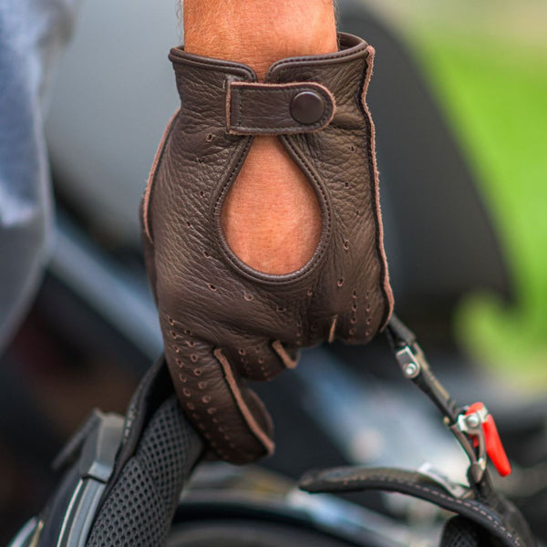Men's Leather Driving Gloves Made from American Deer