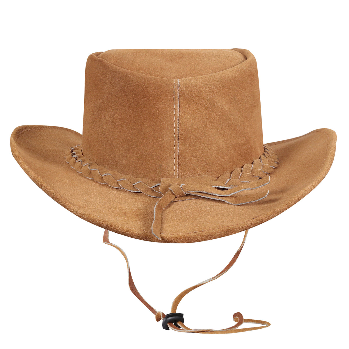 Cappello in pelle cognac unisex