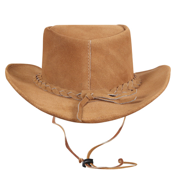 Cappello in pelle cognac unisex