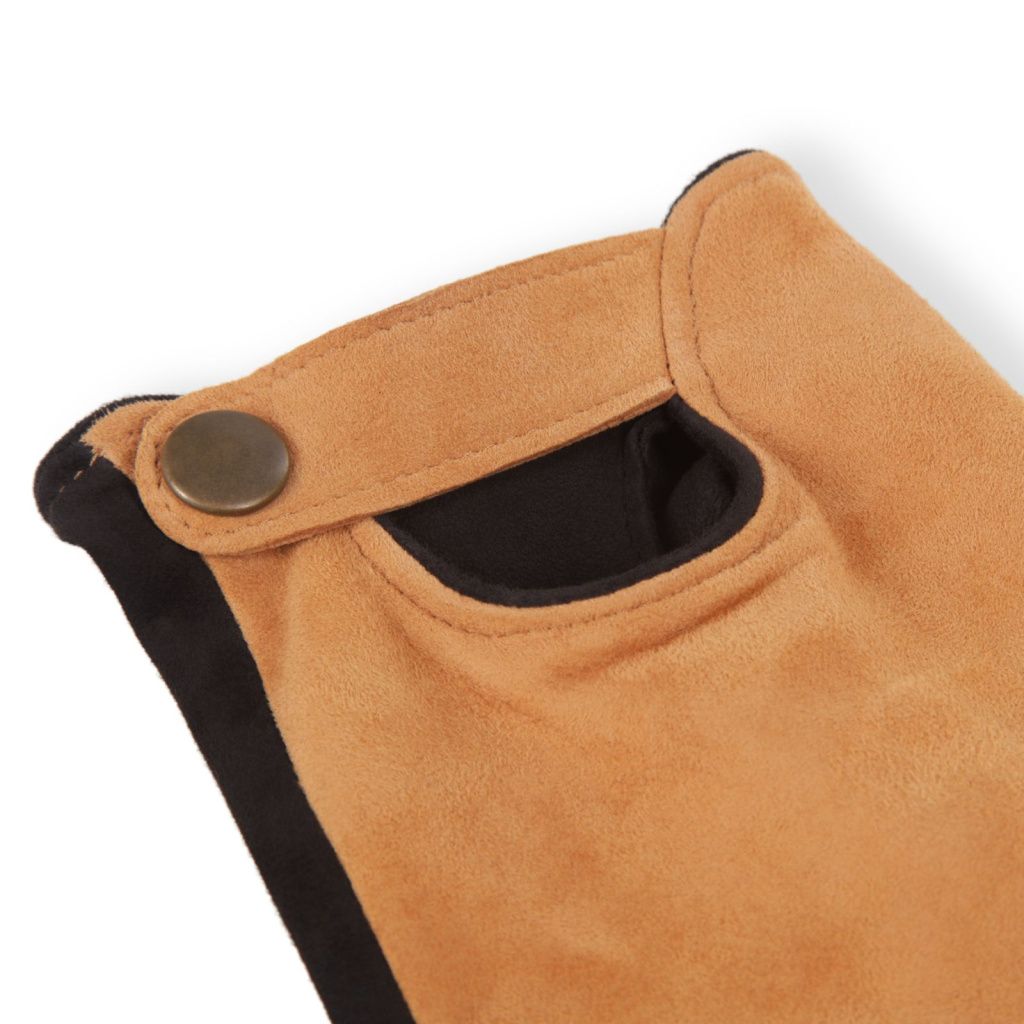 Two-Tone Suede Gloves for Universal Use