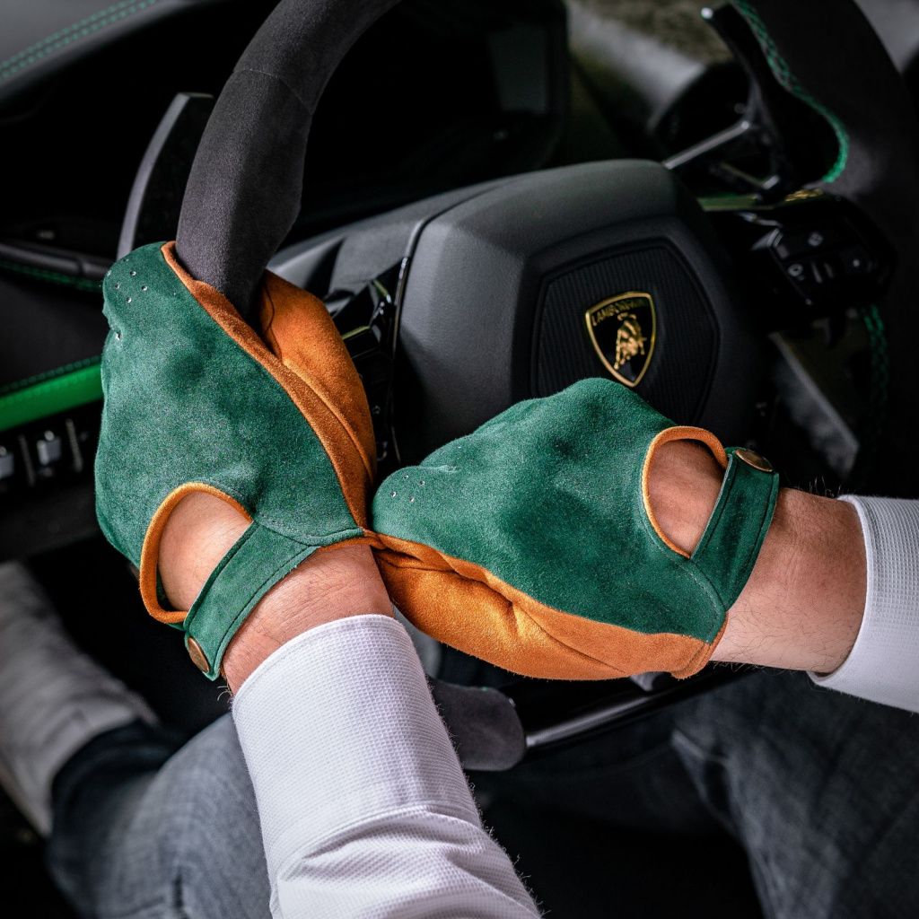 Two-Tone Suede Gloves for Universal Use