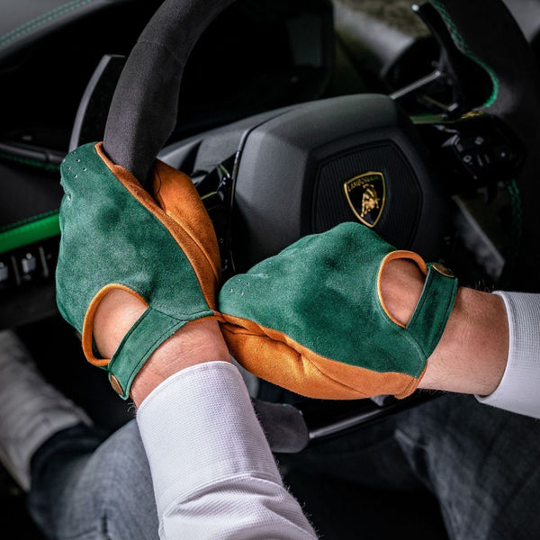 Two-Tone Suede Gloves for Universal Use