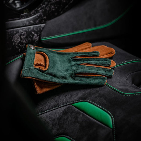 Two-Tone Suede Gloves for Universal Use