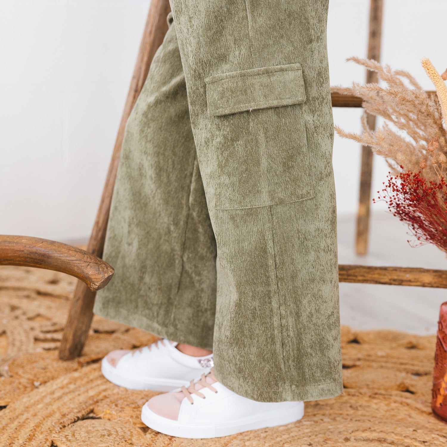 VELVET PANTS WITH POCKETS