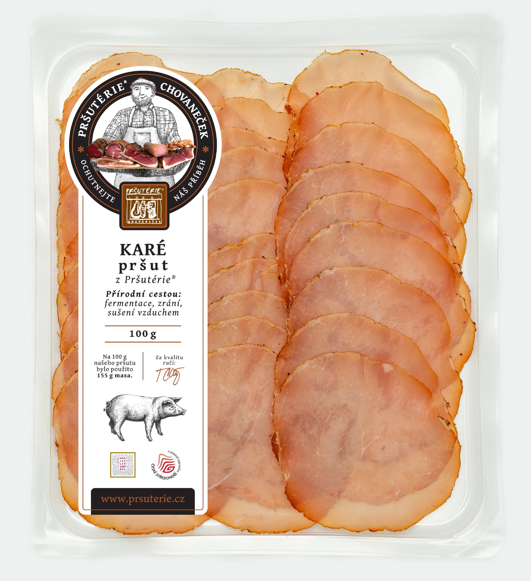 VACUUM-SEALED KARÉ PROSCIUTTO approx. 100g Thinly Sliced Product