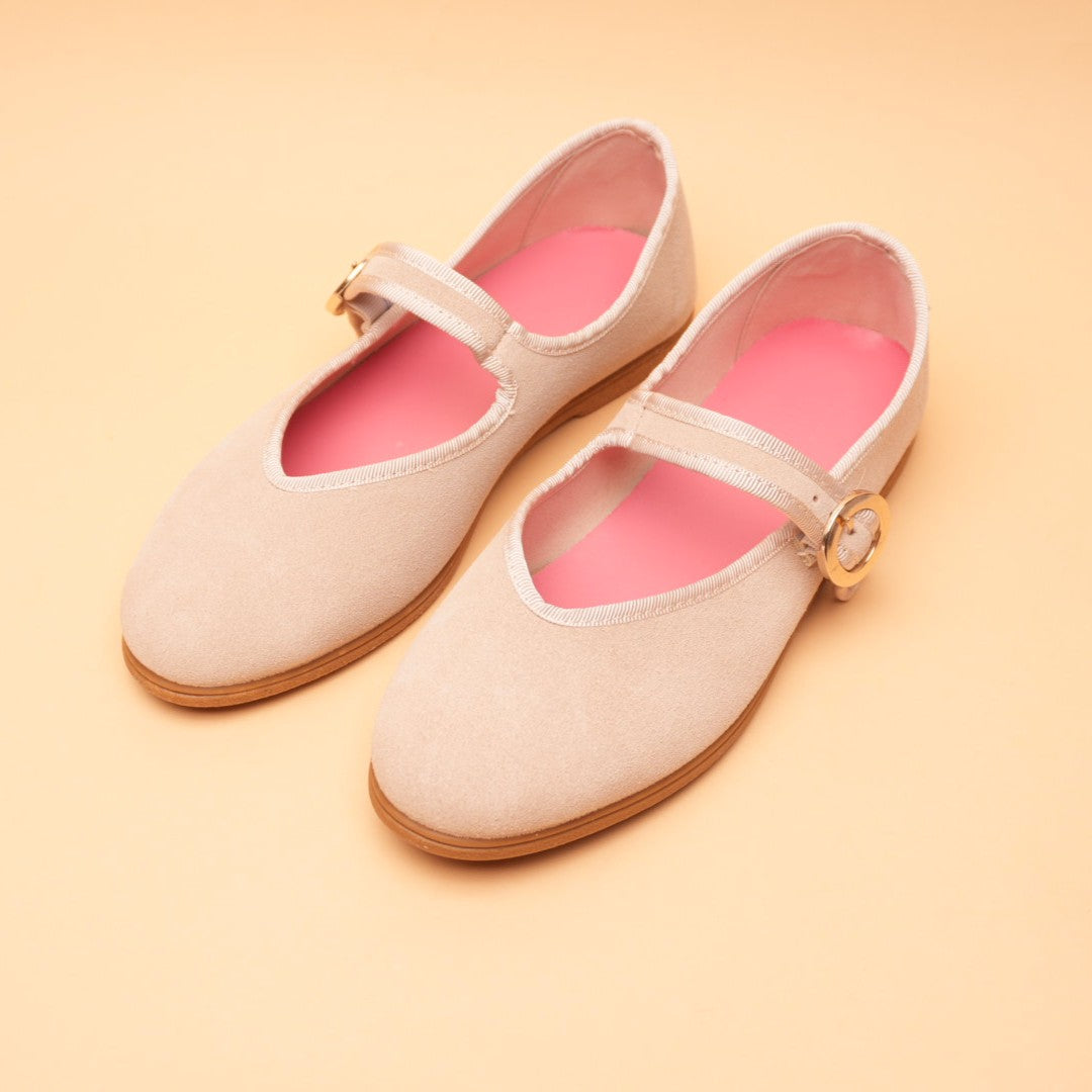 Mary-Jane Friulana V-neck Sand Leather