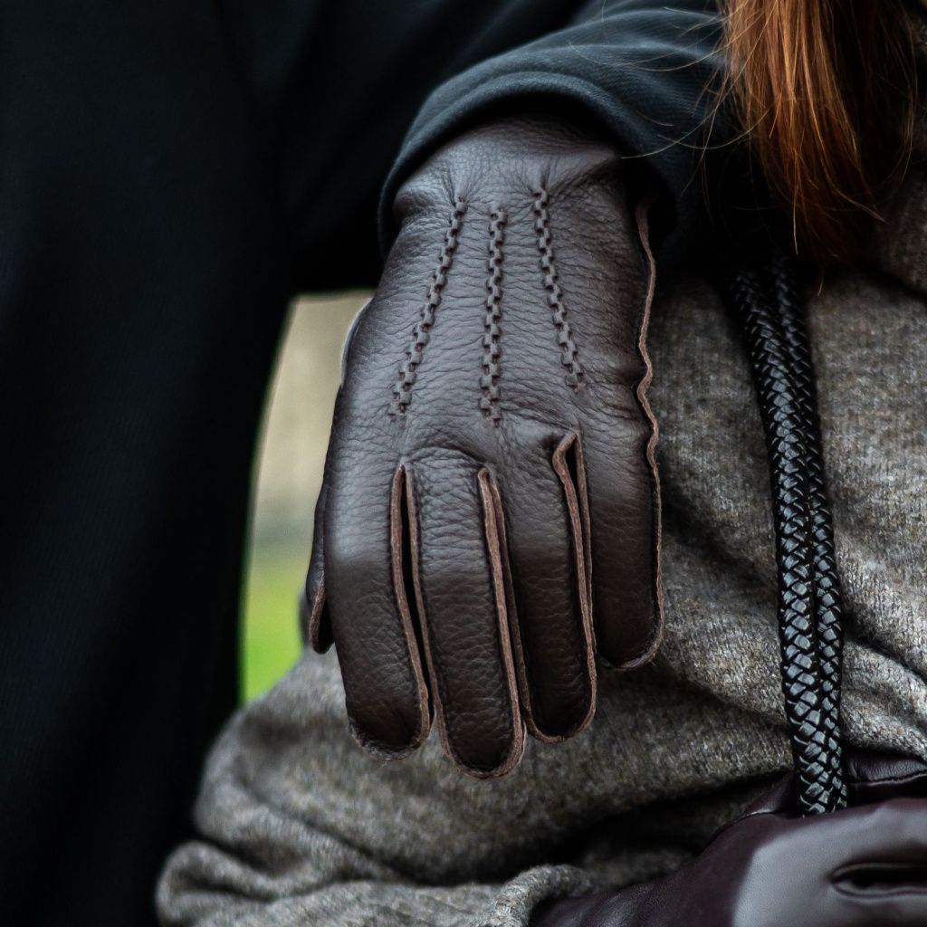 Men's Leather Gloves Made from American Deer