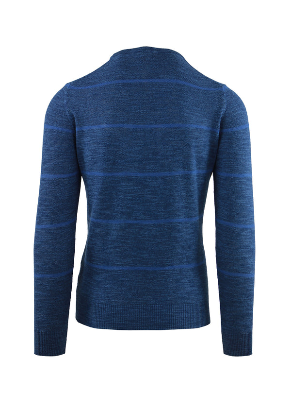 STRIPED RICE GRAIN CREW NECK