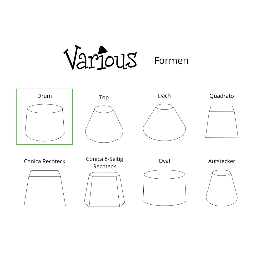 Variabile Paralume Rotondo - Marrone – Trend Silk Flora – Ø20 cm