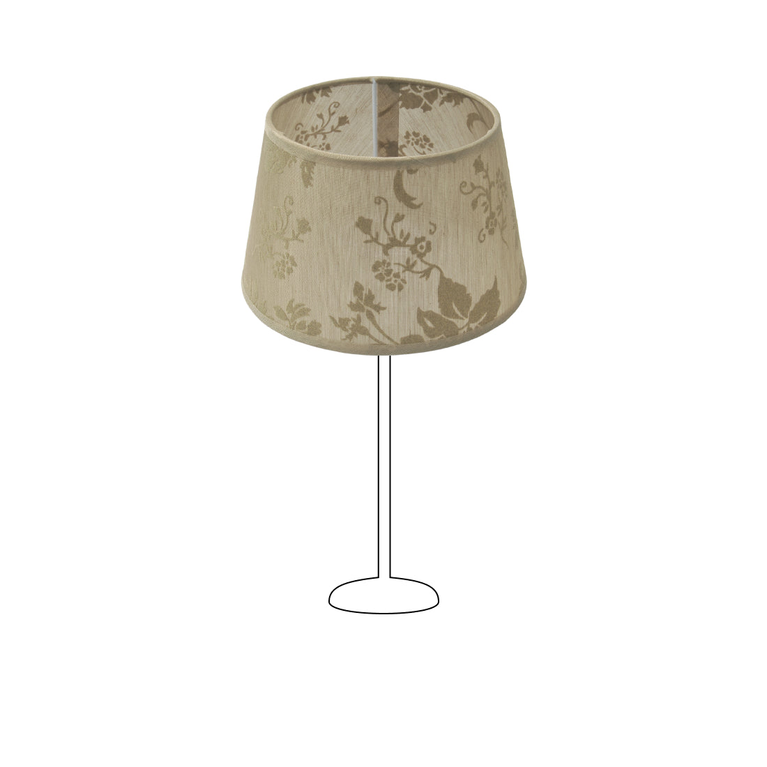 Variabile Paralume Rotondo - Marrone – Trend Silk Flora – Ø20 cm