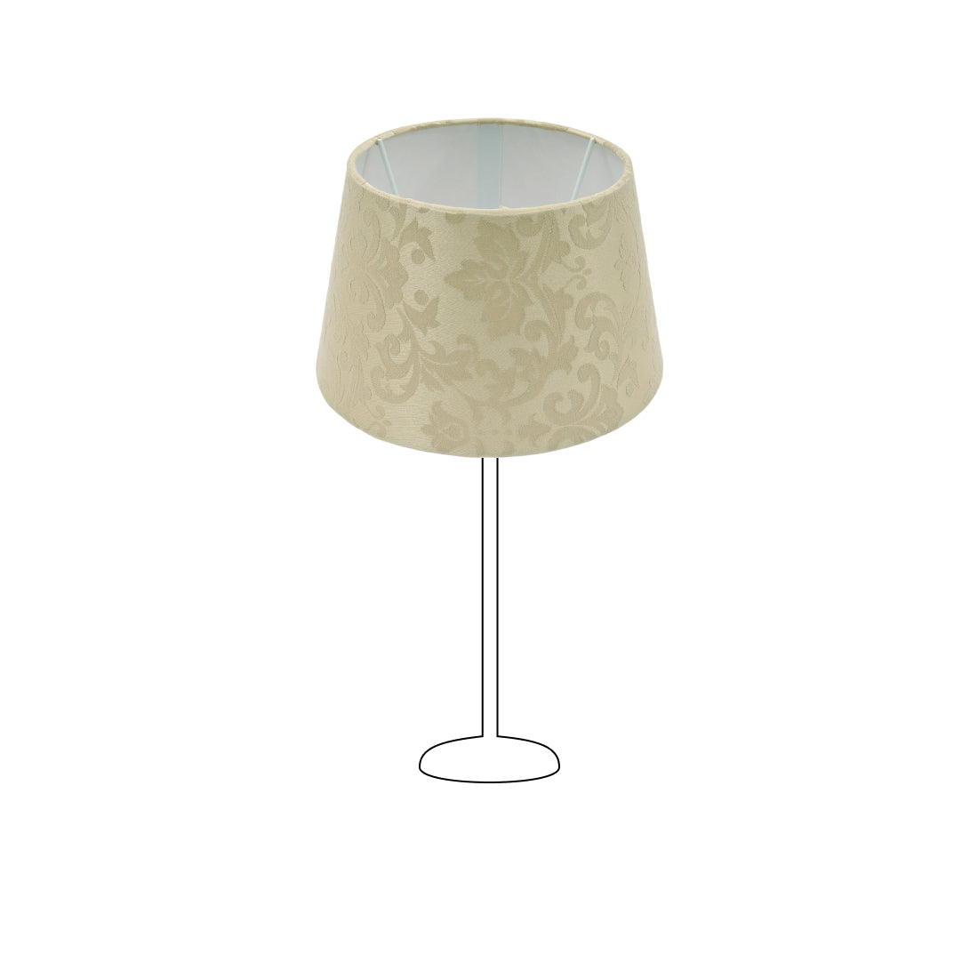 Various Drum Lampshade Round - Beige – Trend Silk Flora – Ø20 cm
