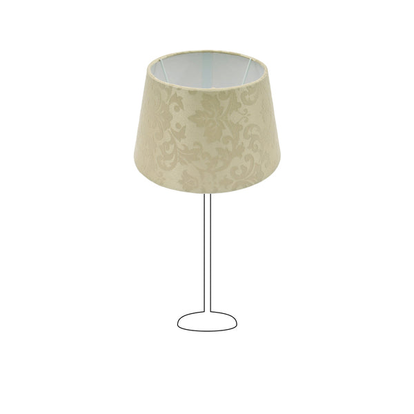Various Drum Lampshade Round - Beige – Trend Silk Flora – Ø20 cm
