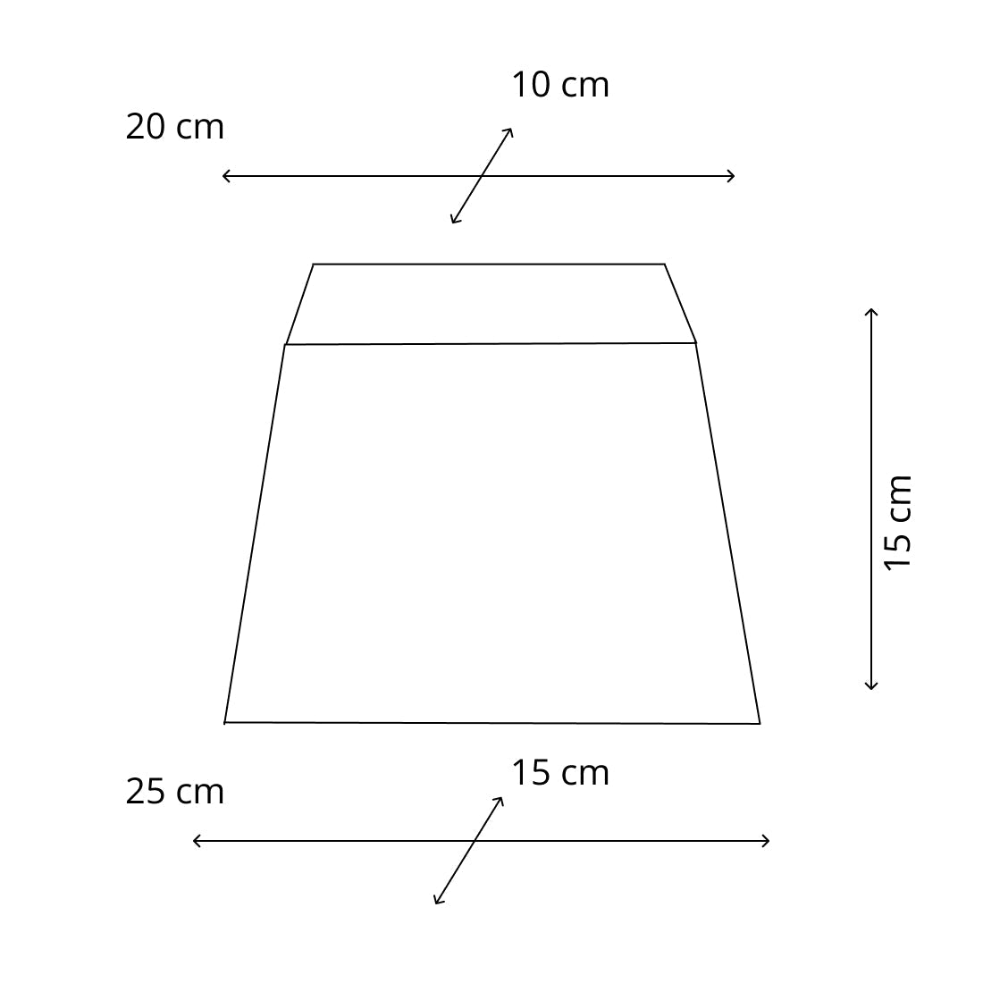 Abat-jour conique rectangulaire varié - Blanc - Ø20 ou Ø25 cm - Chintz