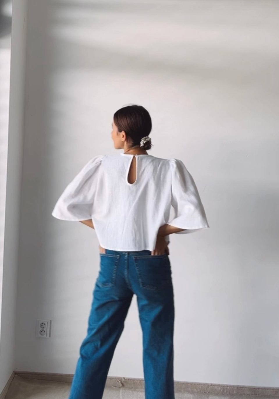 Top Ambika Linen White