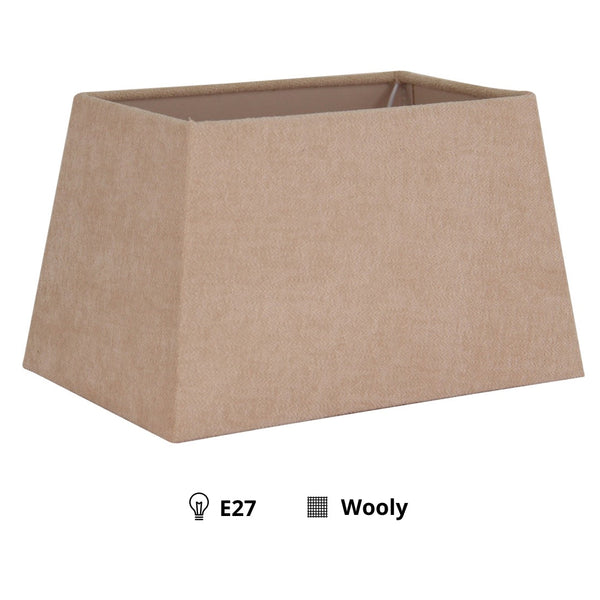 Various Conical Rectangle Lampshade – Cream – Wooly