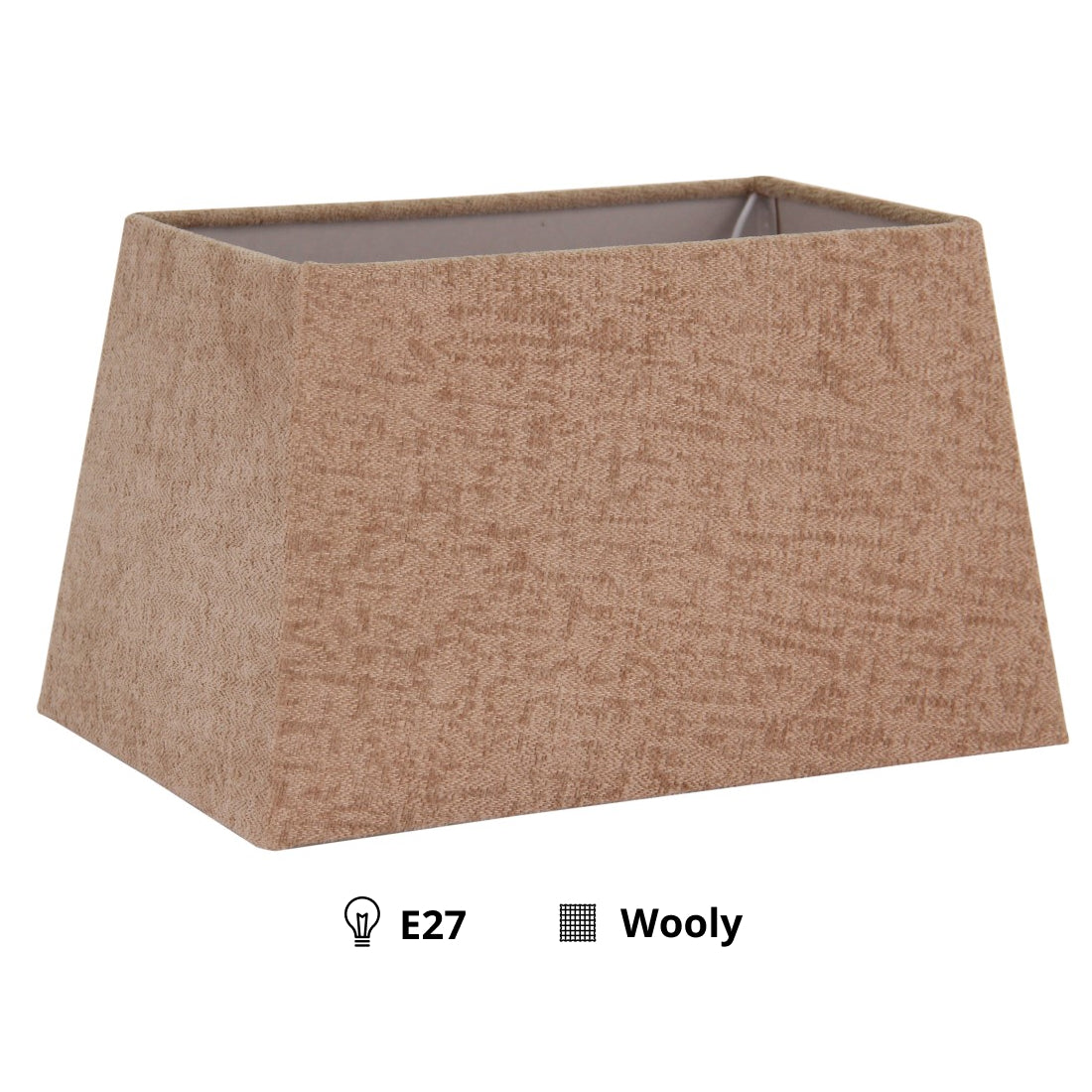 Various Conical Rectangle Lampshade – Taupe – Wooly