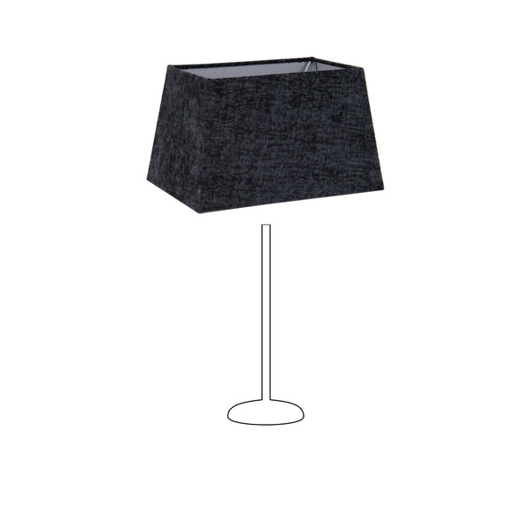 Abat-jour conique rectangulaire – Gris foncé – Laine