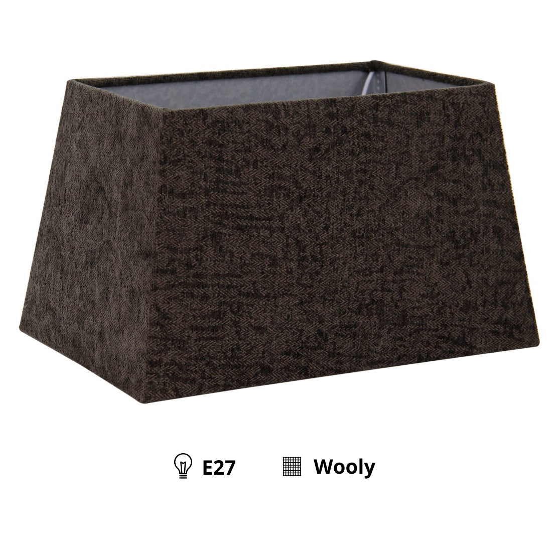 Variabile Paralume Conico Rettangolare – Antracite – Wooly