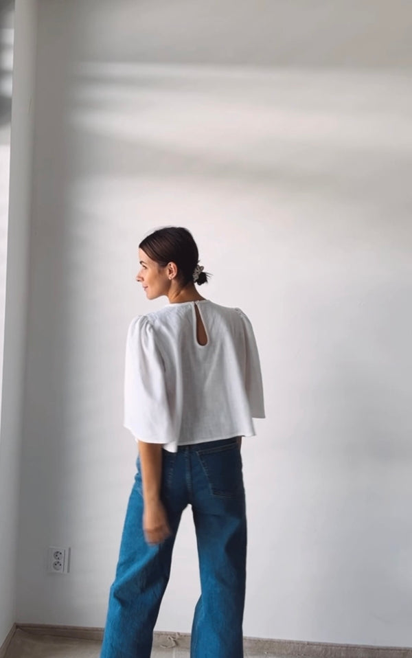 Top Ambika Linen White